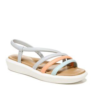 NWT Naturalizer Hobby Sandals Size 6 Pastel Asymmetric Ankle Strap Comfort Wedge